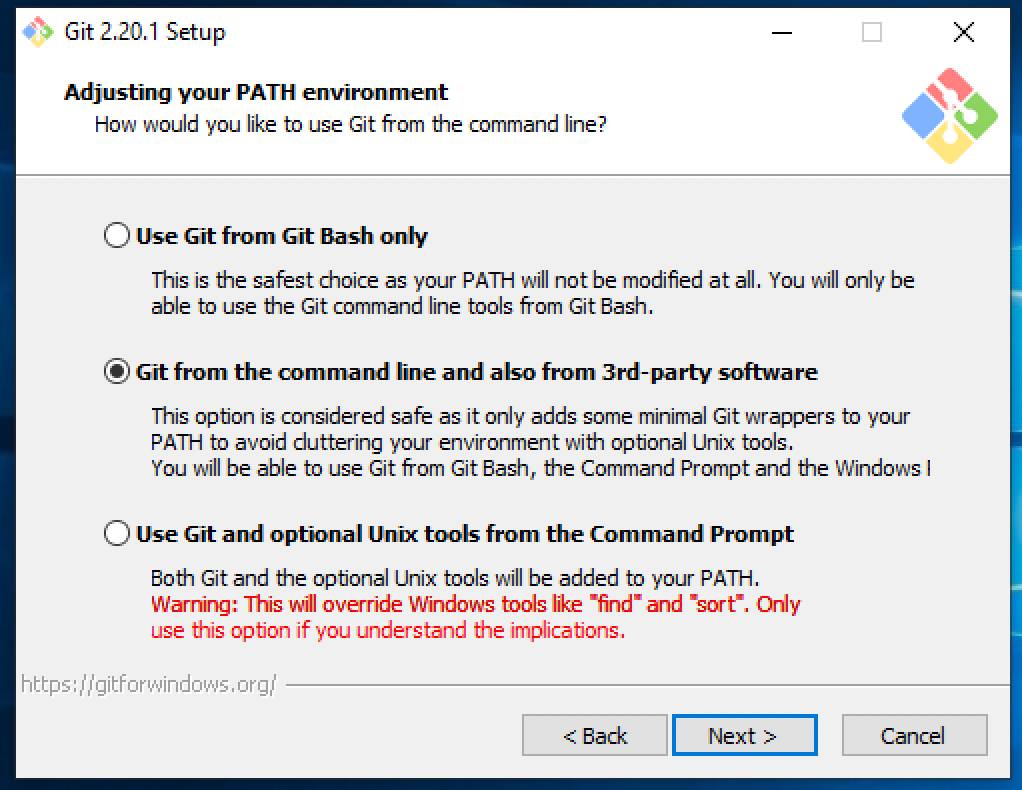 Adjust Git’s PATH Adjust Git’s PATH