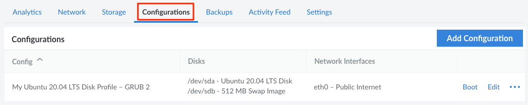 Viewing configuration profiles Viewing configuration profiles