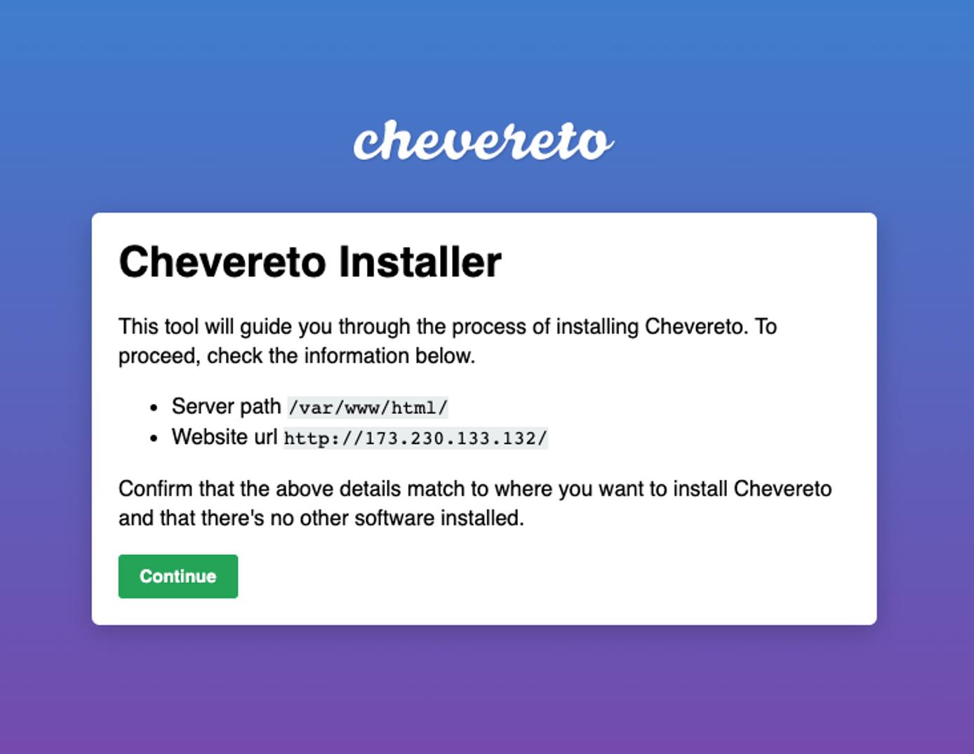 Chevereto Installer Chevereto Installer